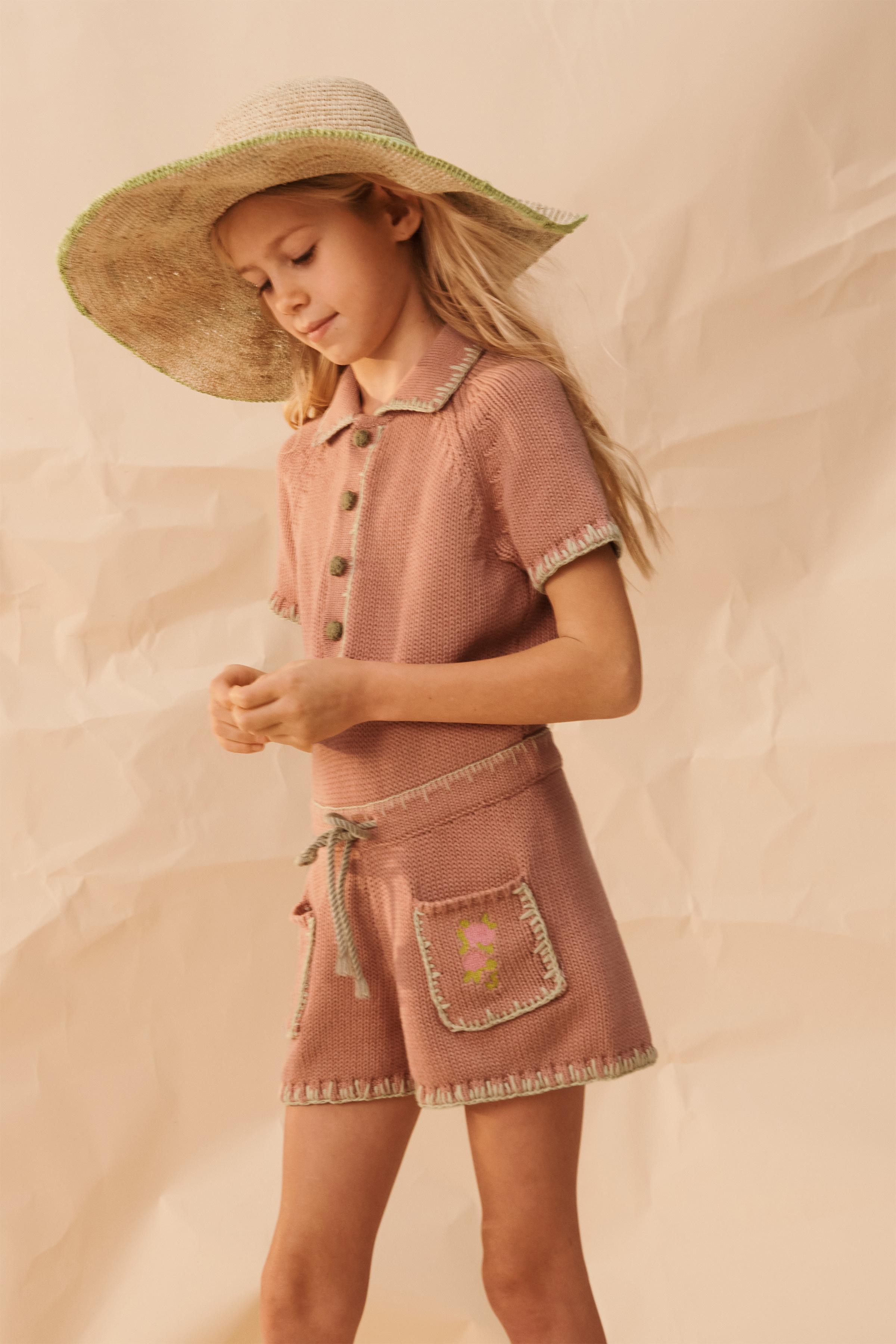 LIMITED EDITION EMBROIDERED CROSS-STITCH FLORAL KNIT JUMPSUIT